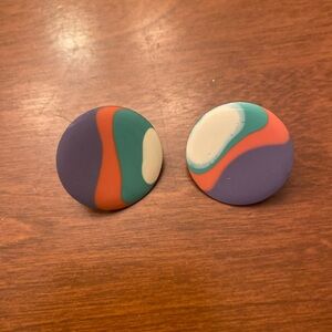 Colorful Abstract vintage  Earrings